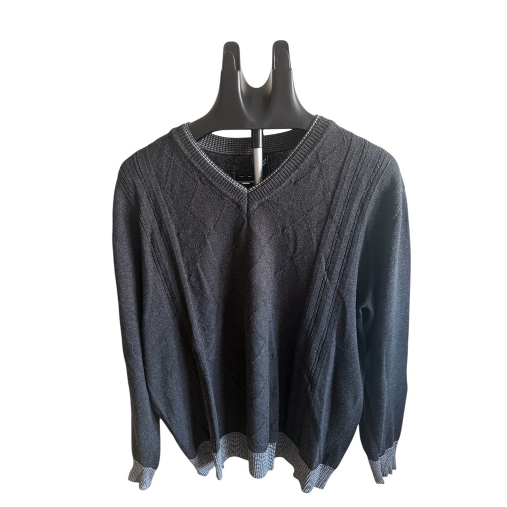 Daniel Hechter Men Sweater Knit V-neck Cotton XL